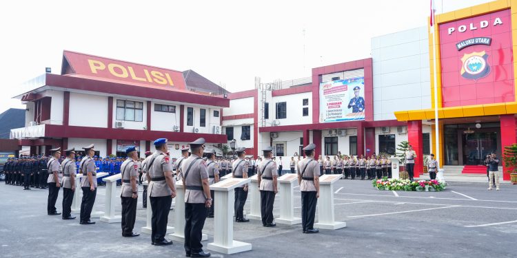 Kapolda Malut Pimpin Serah Terima Jabatan dan Pelantikan Jabatan PJU