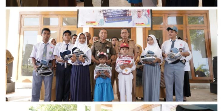 Pj Bupati Bantu Seragam Sekolah Gratis ke 14.193 Siswa di Halteng