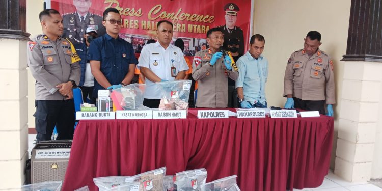 Polres Halmahera Utara Gelar Press Conference 3 Kasus Pidana