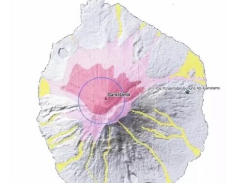 Aktivitas Gunung Gamalama Berada pada Level Waspada