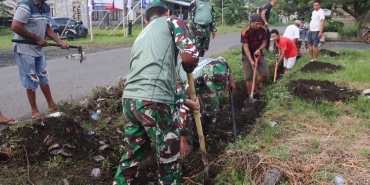 Saluran Air Menjadi Target Buruan Tim Slaber Koramil 1508-01/Tobelo