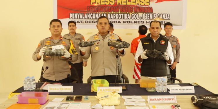 Edarkan 2 Kg Ganja, Dua Pemuda di Halsel Diamankan Polisi