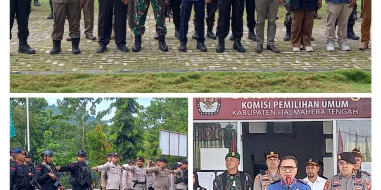 PJ Bupati Halteng Irup Apel Gabungan Konsolidasi Pengamanan Pemilu 2024