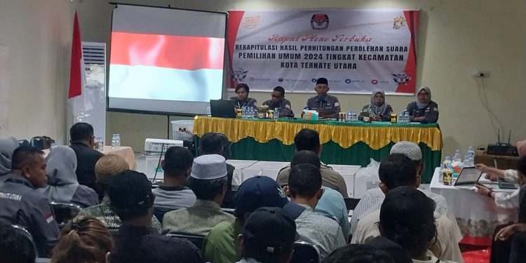 PPK Ternate Utara Gelar Pleno Rekapitulasi Hasil Pemilu 2024