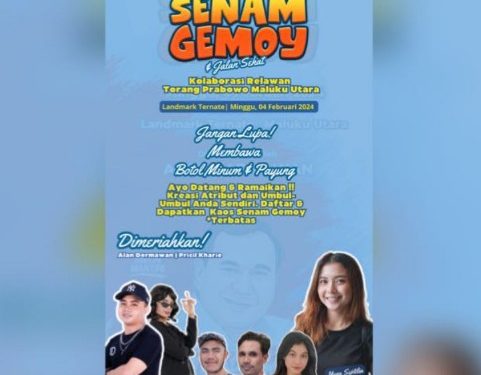 Minggu Besok Ada Senam Gemoy di Taman Land Mark Ternate