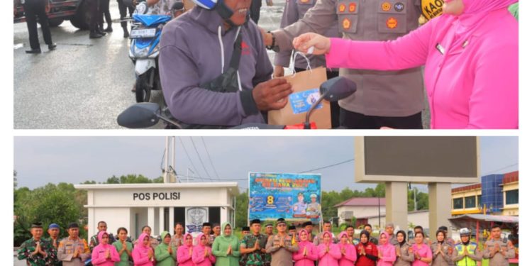 Sinergitas POLRI-TNI, Polres Halteng dan Kodim 1512/Weda Bagi – Bagi Takjil