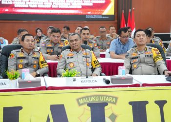 Kapolda Malut Ikuti Rakernis Gabungan Divisi Polri secara Virtual