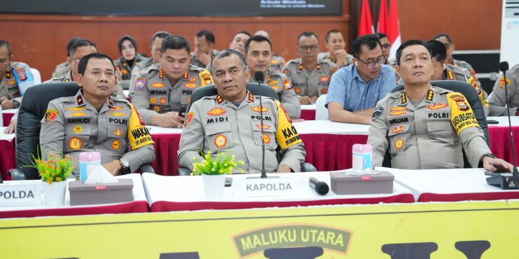 Kapolda Malut Ikuti Rakernis Gabungan Divisi Polri secara Virtual