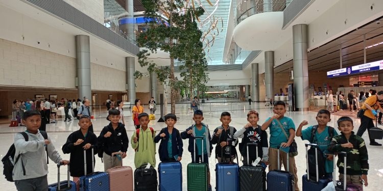 Skuad Nusantara Football Akademy Malut tiba di Singapura