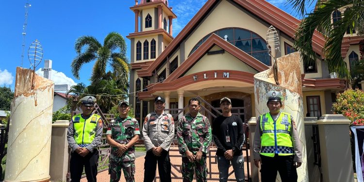 Polres Halut Turunkan Puluhan Personil Pengamanan Ibadah Jumat Agung