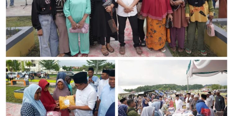 Pemkab Halteng Bagikan 700 Pesc Busana Muslim Pria dan Wanita di Bazar Ramadhan