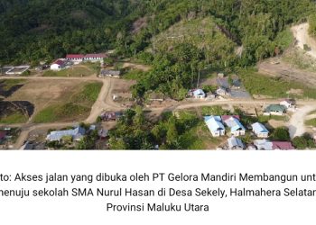 Perusahaan Sawit di Halsel Buka Akses Jalan untuk Anak-Anak Sekolah