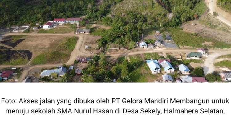 Perusahaan Sawit di Halsel Buka Akses Jalan untuk Anak-Anak Sekolah