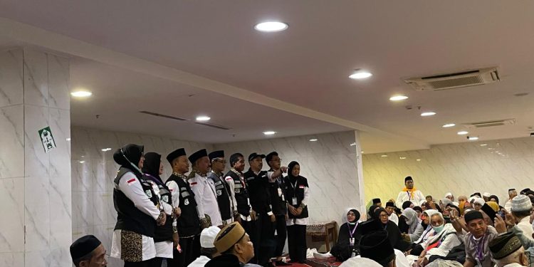 CJH Kloter 15 Ikut Kegiatan Bimbingan Ibadah Haji di Mushallah Hotel 128 Makkah