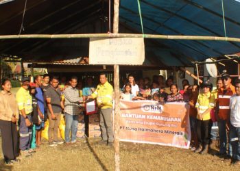 NHM Salurkan Bantuan Kemanusiaan Erupsi Gunung Ibu Halbar