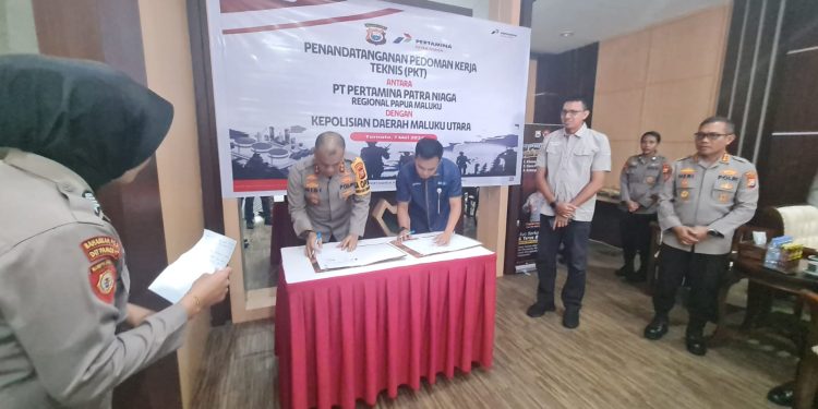 PT Pertamina dan Polda Malut Teken MoU Terkait Pengamanan BBM