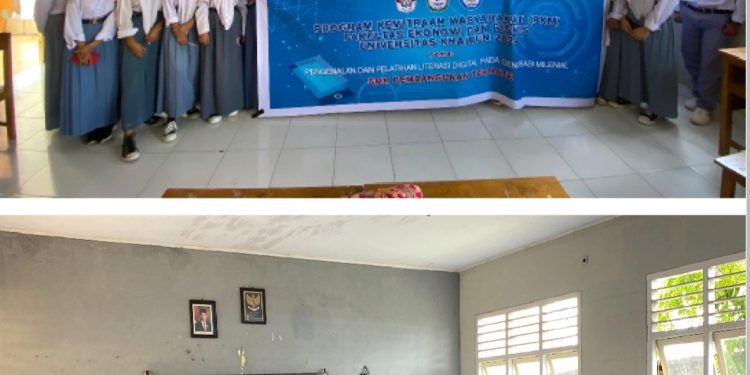 PKM Fekon dan Bisnis Unkhair Perkenalkan dan Latih Literasi Digital pada Generasi Milenial