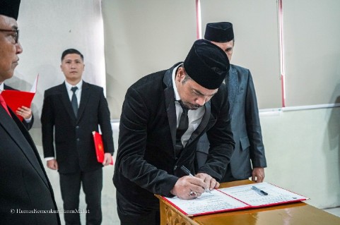 Kanwil Kemenkumham Malut Gelar Pelantikan dan Pengambilan Sumpah Notaris Pengganti
