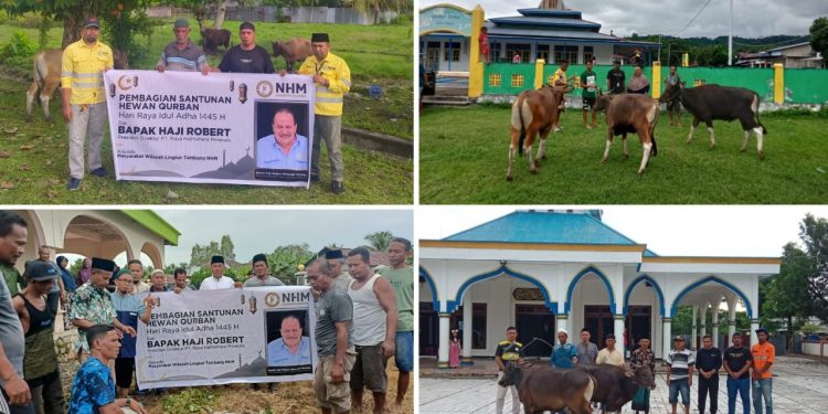 Sambut Idul Adha, Bos NHM Kembali Salurkan 57 Hewan Qurban di Lima Lingkar Tambang