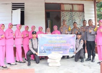 Sambut HUT Bhayangkara ke – 78, Polresta Tidore Bedah Rumah Warakawuri