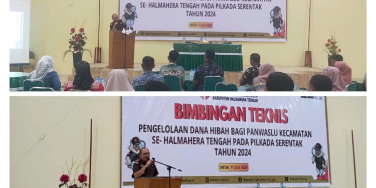 Bawaslu Halteng Gelar Bimtek Pengelolaan Dana Hibah Bagi Panwaslu se- Halteng
