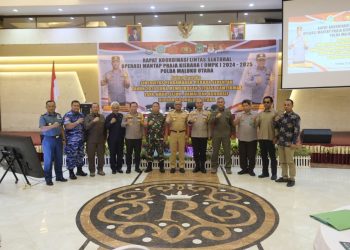 Danrem Hadiri Rakor Lintas Sektoral Mantap Praja Pilkada Serentak Malut 2024