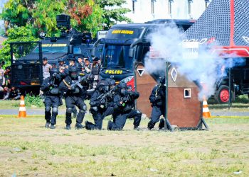 Polda Malut Gelar Latihan Sispamkota Hadapi Pilkada