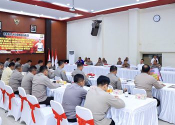 Polda Malut Gelar Rakor Operasi Mantap Praja Kie Raha 2024-2025