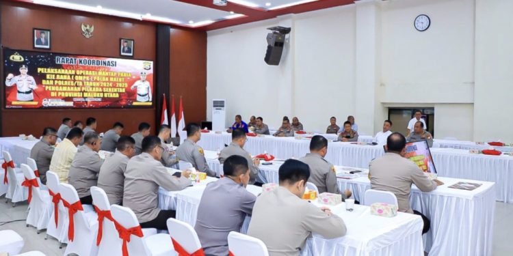 Polda Malut Gelar Rakor Operasi Mantap Praja Kie Raha 2024-2025