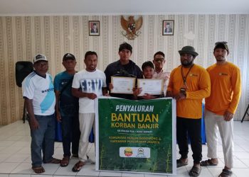 DKM Al-Musafirin Gosowong dan Baitul Ridwan NHM Jakarta Salurkan Donasi Korban Banjir Rua