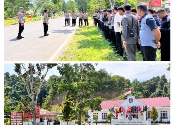 117 Personil Polres Halteng Siap Amankan Pengundian Nomor Urut Paslon