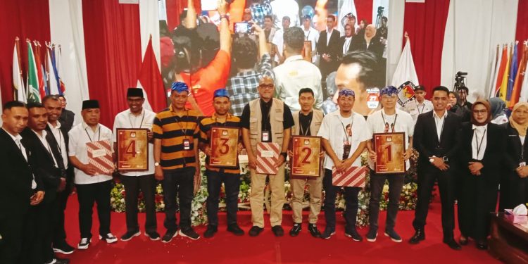 Empat Paslon di Halut Cabut Nomor Urut Pada Pilkada 2024