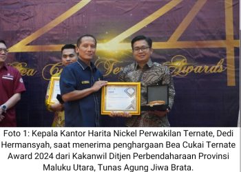 Harita Nickel Raih Dua Penghargaan Bea Cukai Award 2024