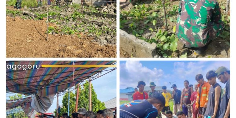 Satgas Kodim 1512/Weda Mulai Kerjakan Sasaran Fisik di Hari Pertama TMMD