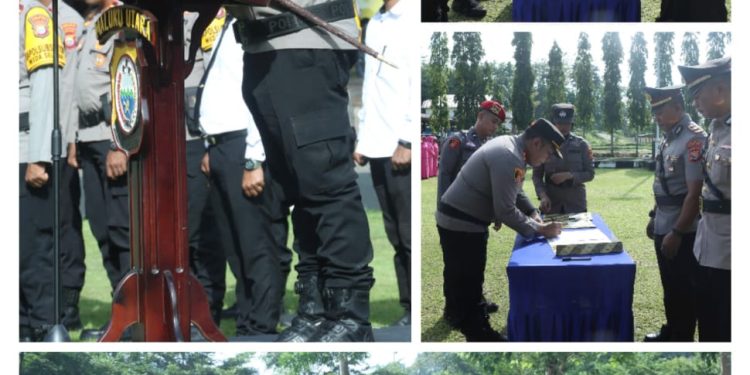 Kapolres Pimpin Sertijab Waka Polres dan 2 PJU Polres Halteng