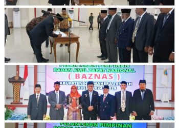 PJ Bupati Halteng Lantik Pengurus BAZNAS Halteng Periode 2024 – 2029
