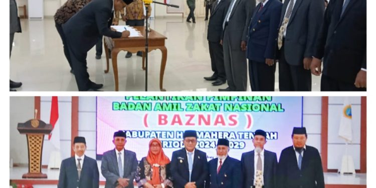 PJ Bupati Halteng Lantik Pengurus BAZNAS Halteng Periode 2024 – 2029