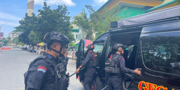 Tim Jibom Polda Malut, Satgas OMP Kieraha Polda Malut Lakukan Sterilisasi