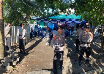 Personel Operasi Mantap Praja Lakukan Pengamanan Ketat Kampanye Cawagub di Ternate