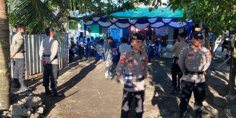 Personel Operasi Mantap Praja Lakukan Pengamanan Ketat Kampanye Cawagub di Ternate