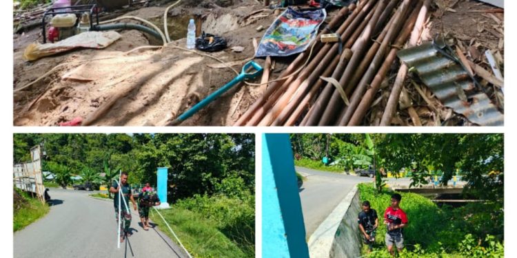 Satgas TMMD Kodim 1512/Weda Pasang Instalasi Pipa Sumur Bor untuk  Air Bersih