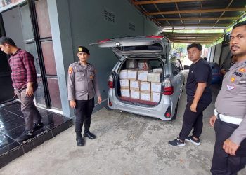 Personel OMP Kieraha 2024 Kawal Logistik Surat Suara Pilkada Tidore dan Kabupaten Haltim