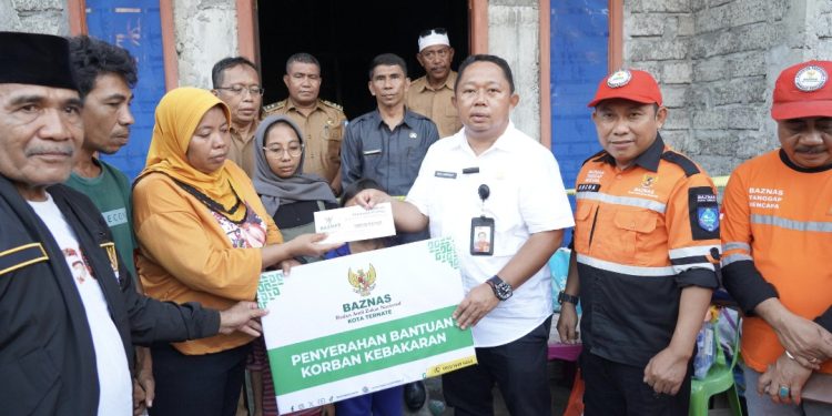 Pemkot dan Baznas Ternate Sambangi Korban Kebakaran Loto
