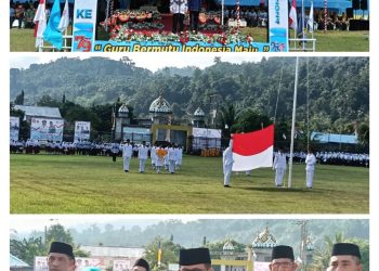 Pj Bupati Halteng Pimpin Upacara HUT PGRI ke-79 di Patani Utara