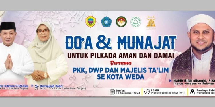 Malam Ini, Pemkab Halteng Gelar Doa, Munajat Untuk Pilkada Aman dan Damai