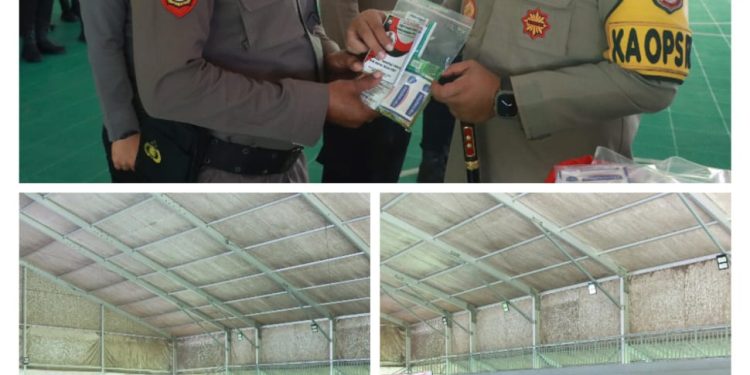 Kapolres Halteng Pimpin Apel Kesiapan Pengamanan TPS Pilkada 2024