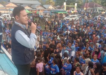 Farrel-Jadi Gelar Apel Kemenangan di Wasile, Ribuan Warga Hadir