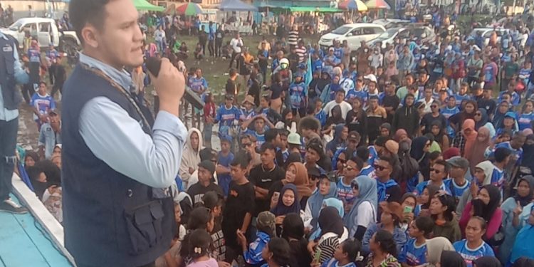 Farrel-Jadi Gelar Apel Kemenangan di Wasile, Ribuan Warga Hadir