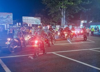 Pastikan Situasi kondusif Jelang Pemungutan Suara, TNI-Polri di Malut Gelar Patroli Gabungan