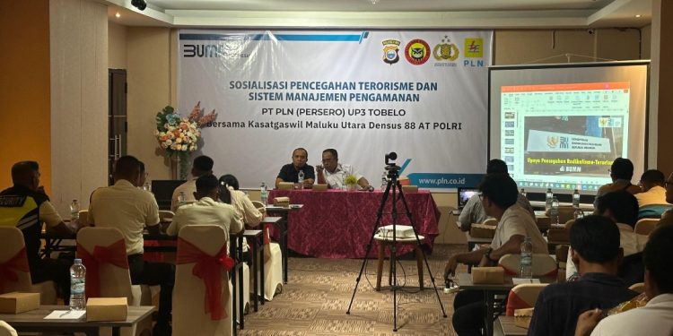 Satgaswil Malut Densus 88 AT Polri Sosialisasi Cegah Radikalisme di Lingkungan PT PLN Tobelo